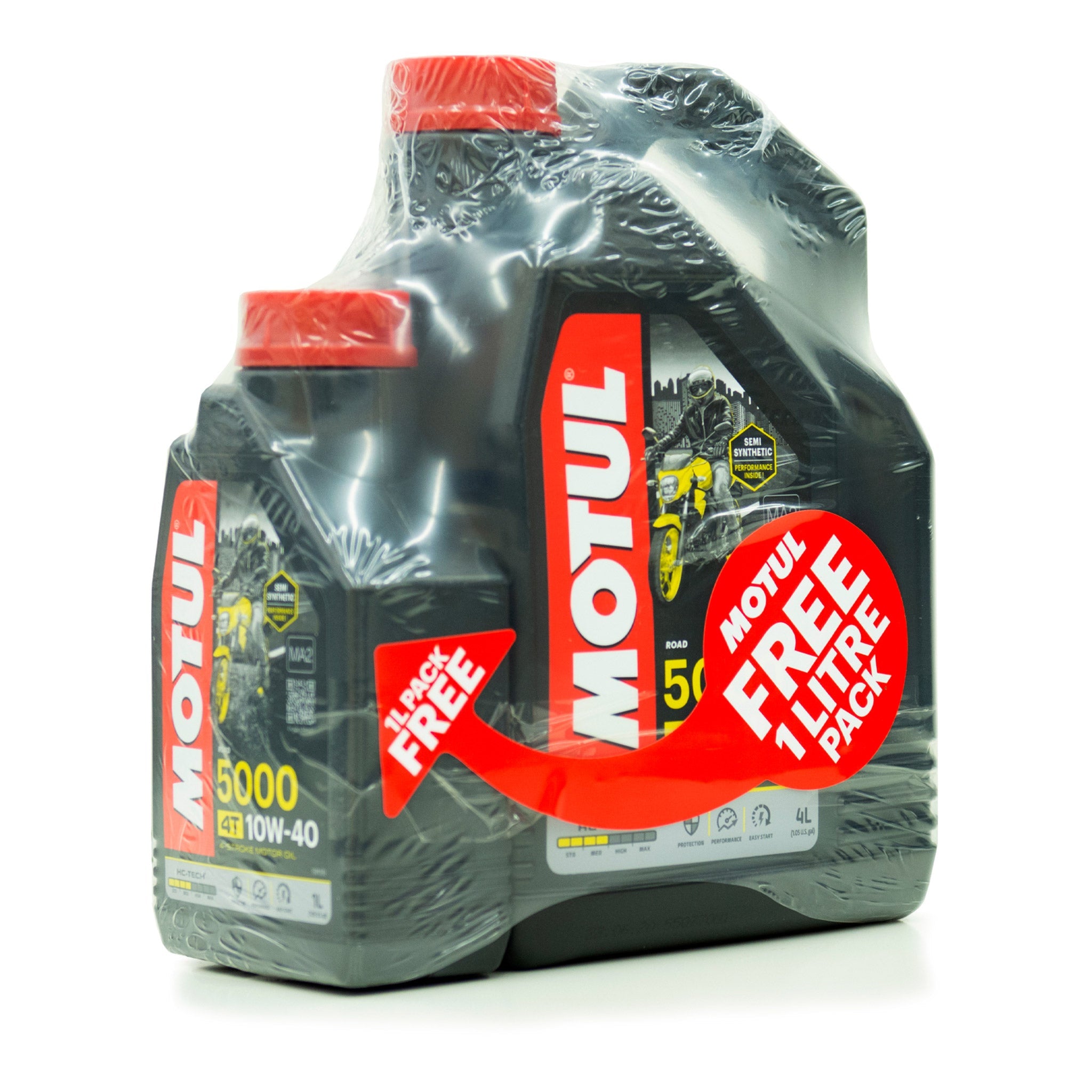 motul 5000 10w-40 4t engine oil 5 Litres (4L + 1L)