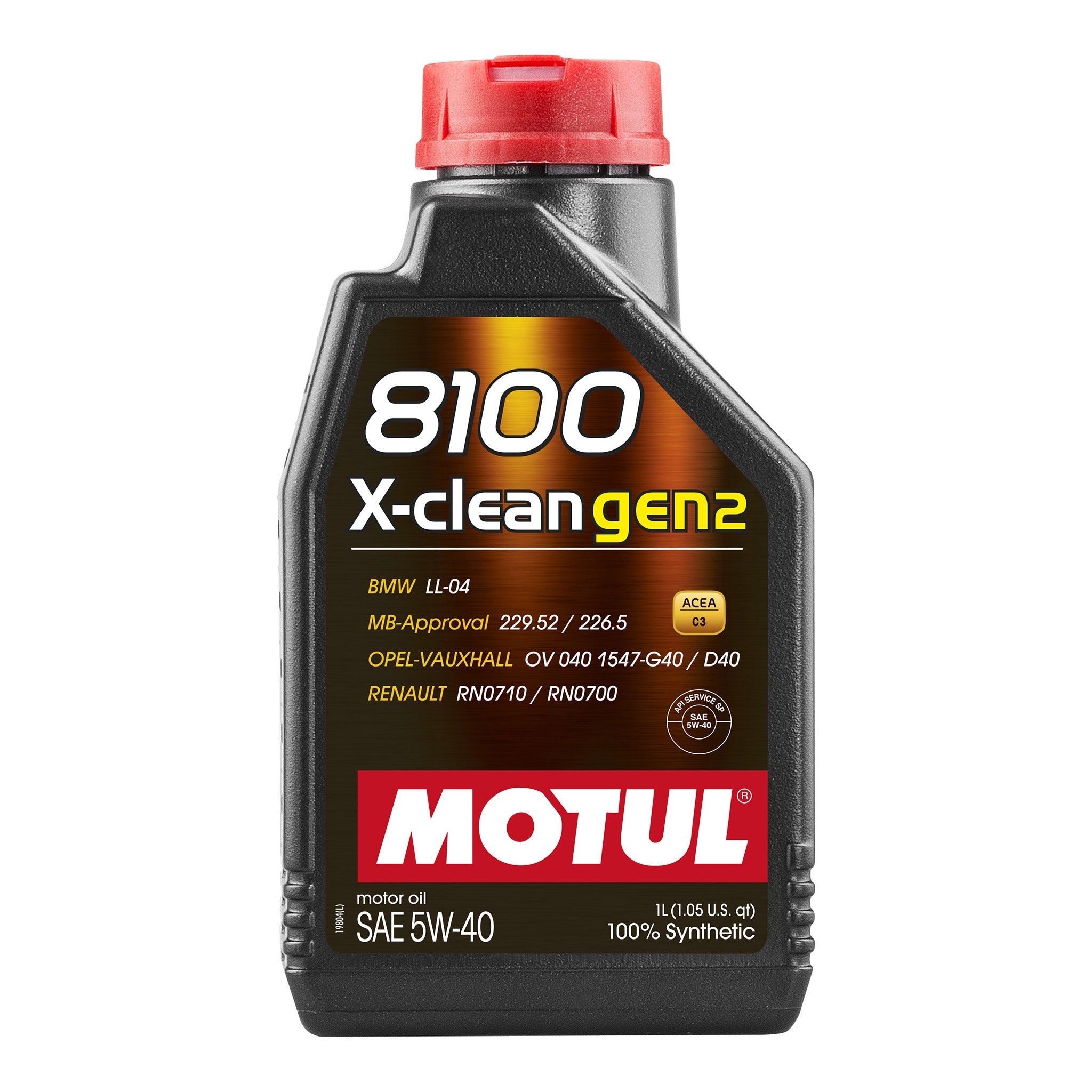 motul 8100 x-clean gen2 5w-40 engine oil 1 Litre