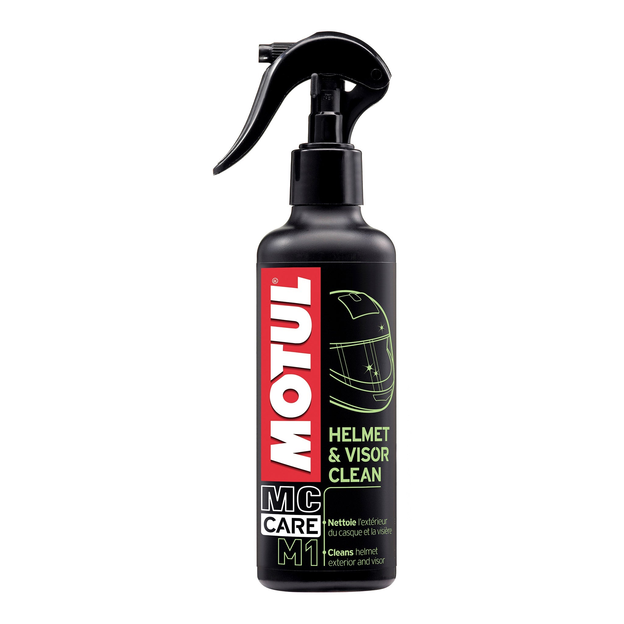 motul mc care m1 motorcycle helmet & visor clean spray 250ml